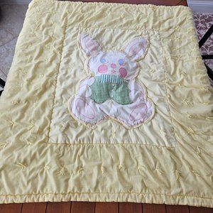 Hand Made Easter Quilt with Bunny NEW